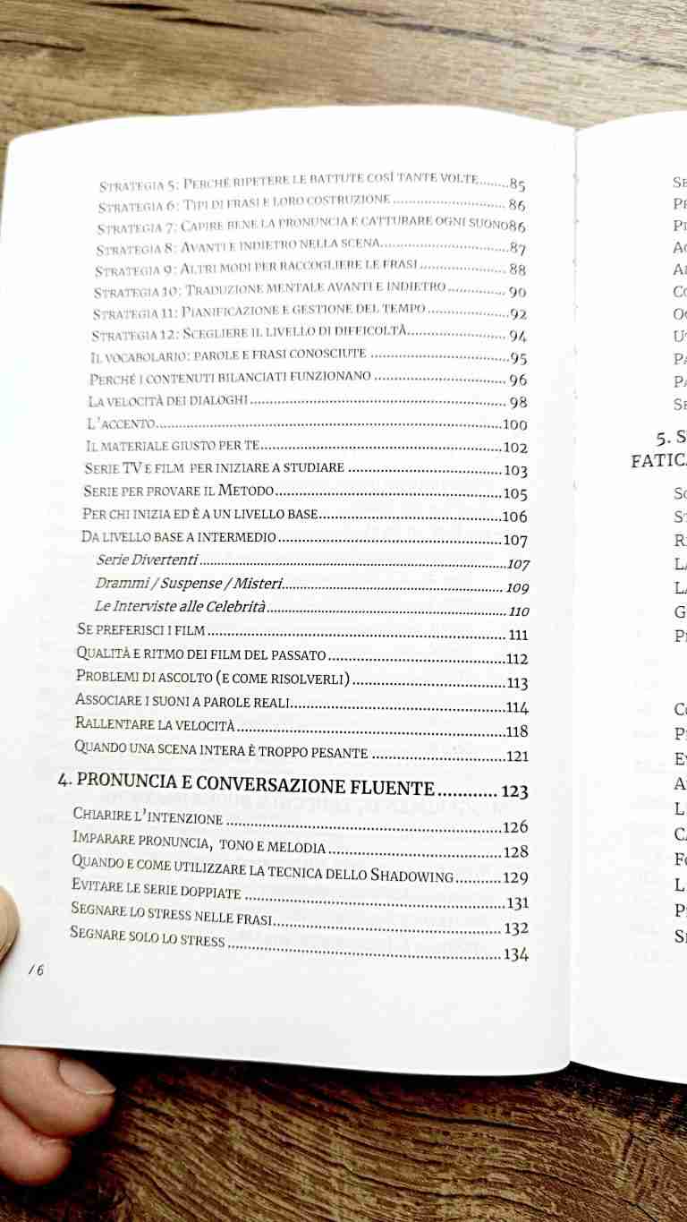 Indice del Manuale per imparare l'inglese con i film e le serie TV scritto da Paolo Panatta